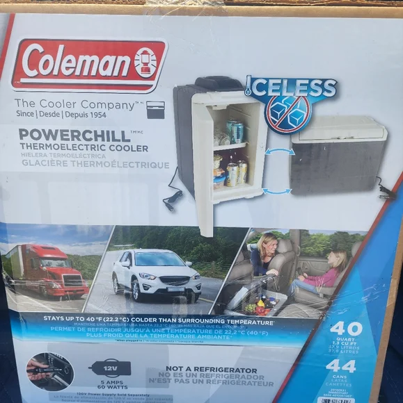 Iceless Cooler Powerchill Thermoelectric Cooler Coleman Other